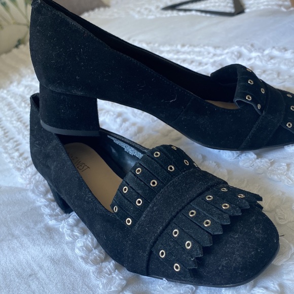 Nine West Fringe suede heeled loafers - Picture 2 of 2